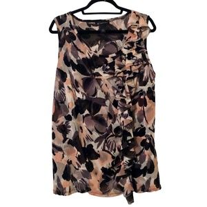 INC Sleeveless Blouse with Ruffle Detail - 2X